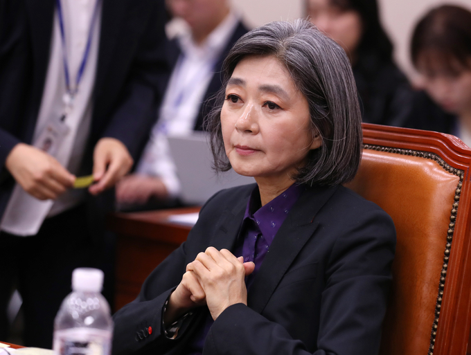  김행 여성가족부 장관 후보자가 5일 오전 서울 여의도 국회에서 열린 인사청문회에 참석해 의원들의 질문을 듣고 있다/사진=뉴시스