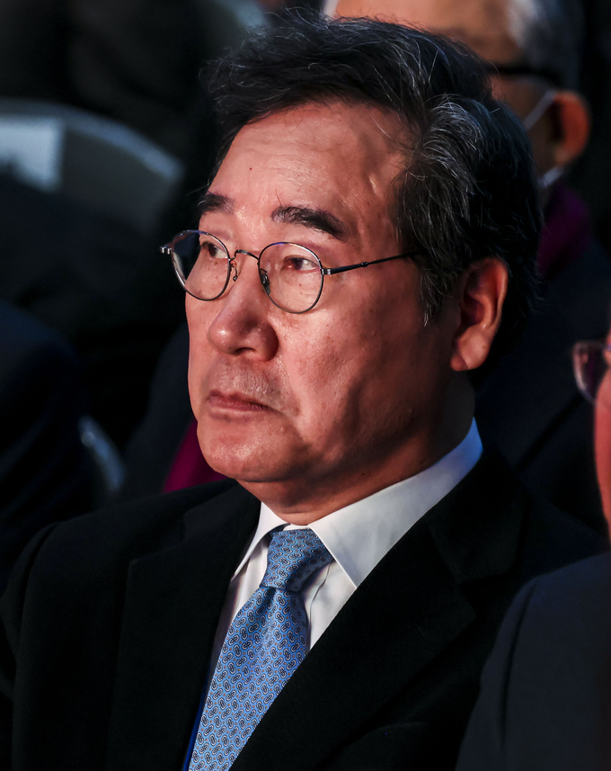 이낙연 전 국무총리가 6일 경기 고양시 킨텍스에서 열린 김대중 탄생 100주년 기념식 '하나로 미래로'에 참석해 있다/사진=뉴시스