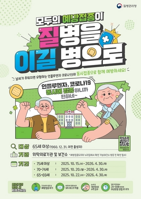 독감·코로나19 동시접종 포스터. 사진=서울시 제공.